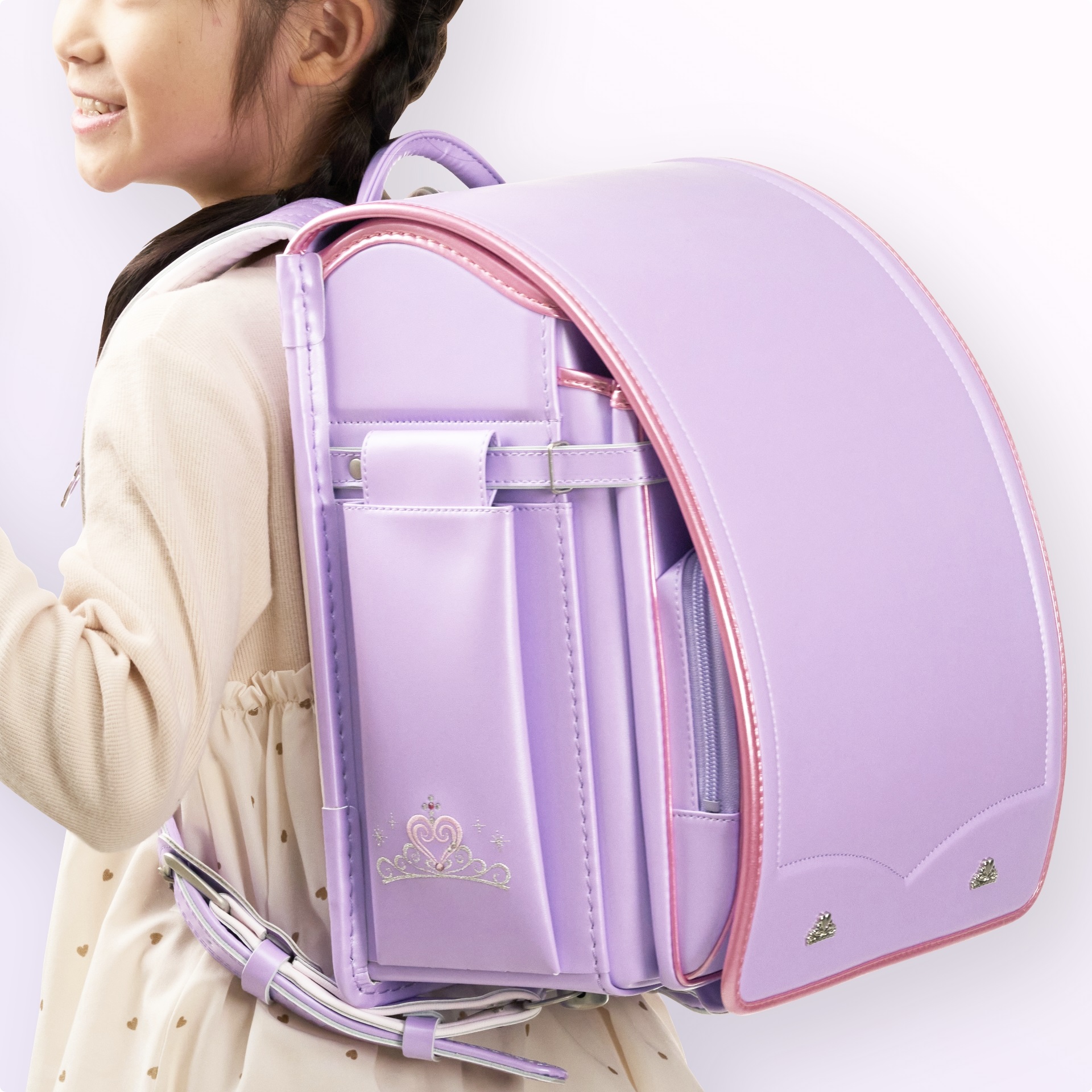 萬勇鞄ランドセル 大好きと歩む6年間|紫のランドセルは萬勇鞄におまかせください