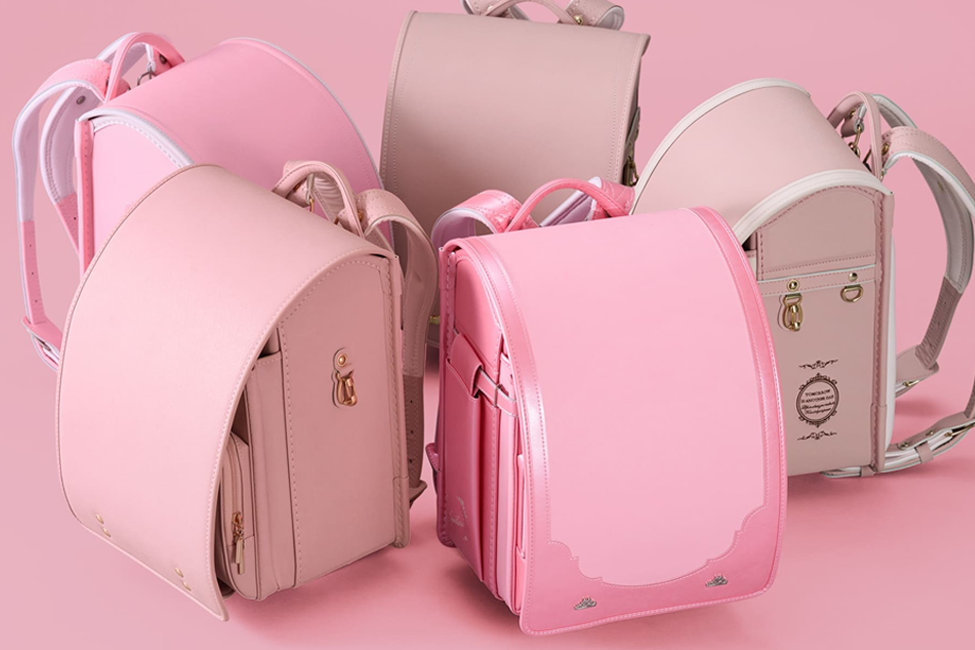 女の子に選ばれている、萬勇鞄のベージュ×ピンク 2027年度ランドセルガイド