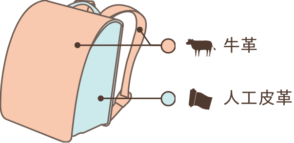 牛革ランドセルより100gの軽量化を実現